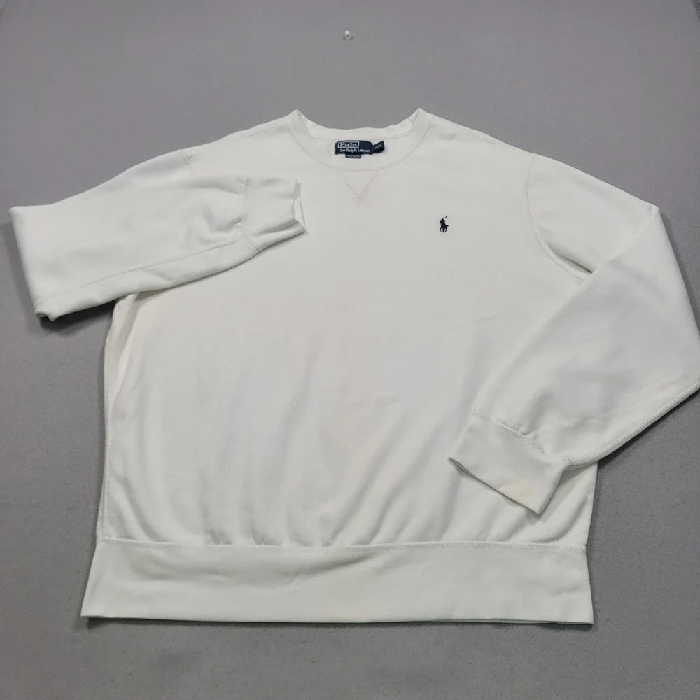 Polo Ralph Lauren Mens XXL White Crewneck Sweatshirt NWT 1274385